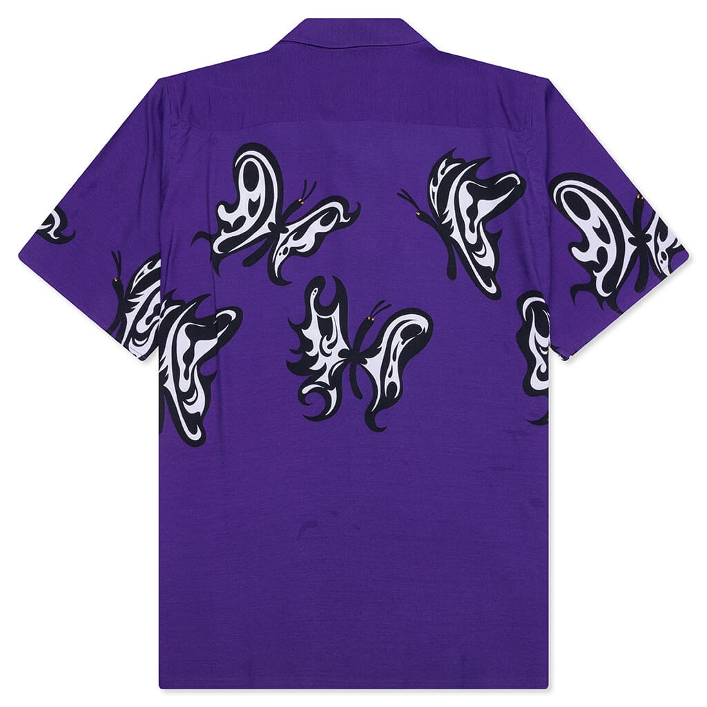 NEEDLES X KAE TANAKA KT PAPILLON S/S ONE-UP SHIRT - PURPLE - 2
