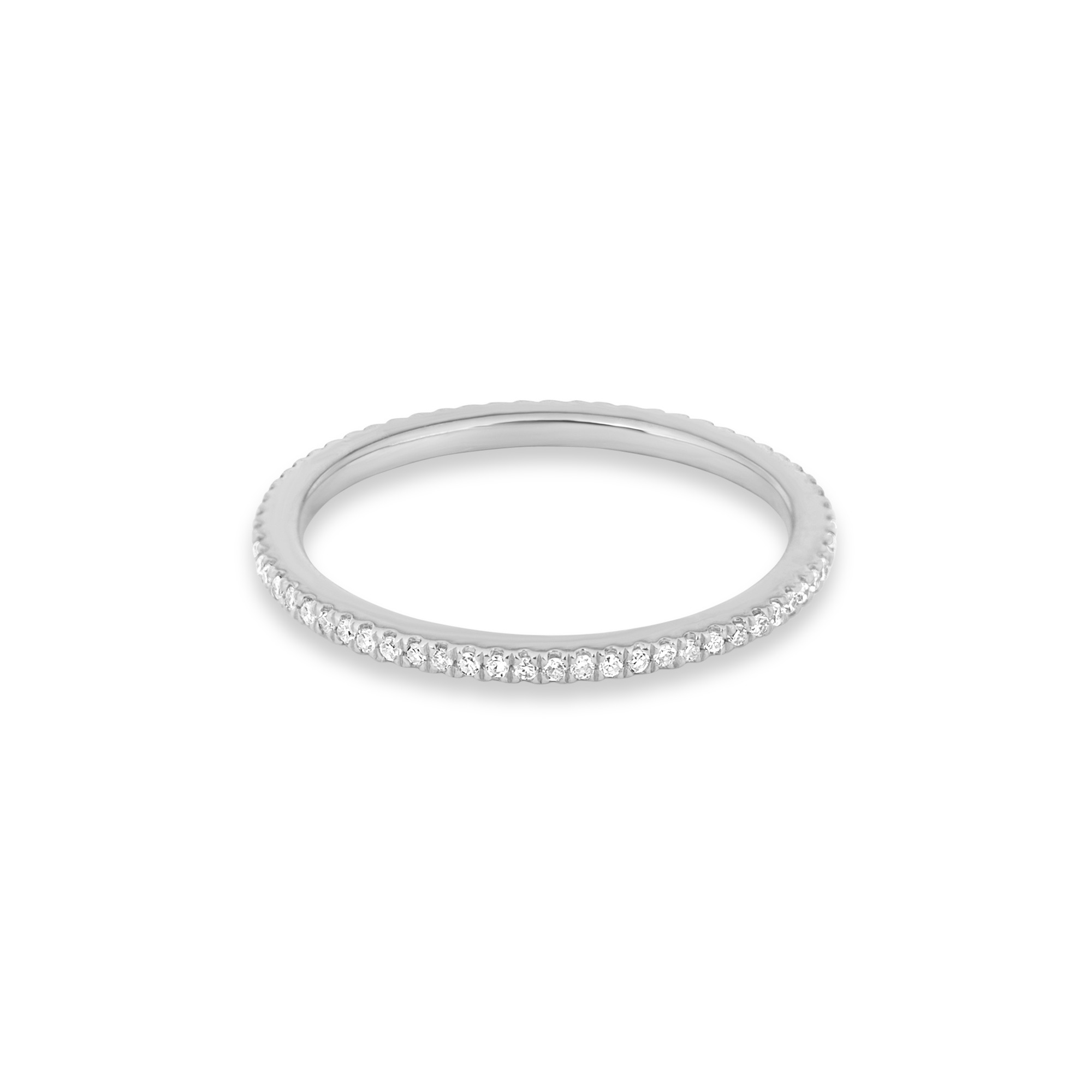White Diamond Pave Eternity Band - 6