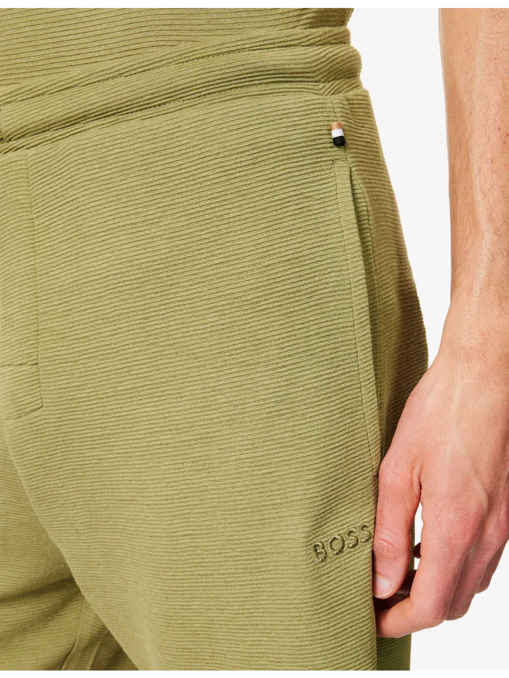 Ribbed Two-Slip-Pockets Stretch-Woven Shorts - 5