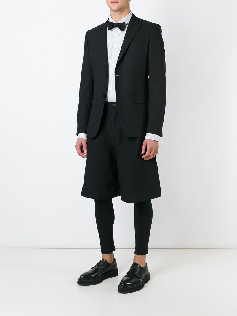 Comme des Garçons Homme Plus pleated detail bermuda shorts outlook