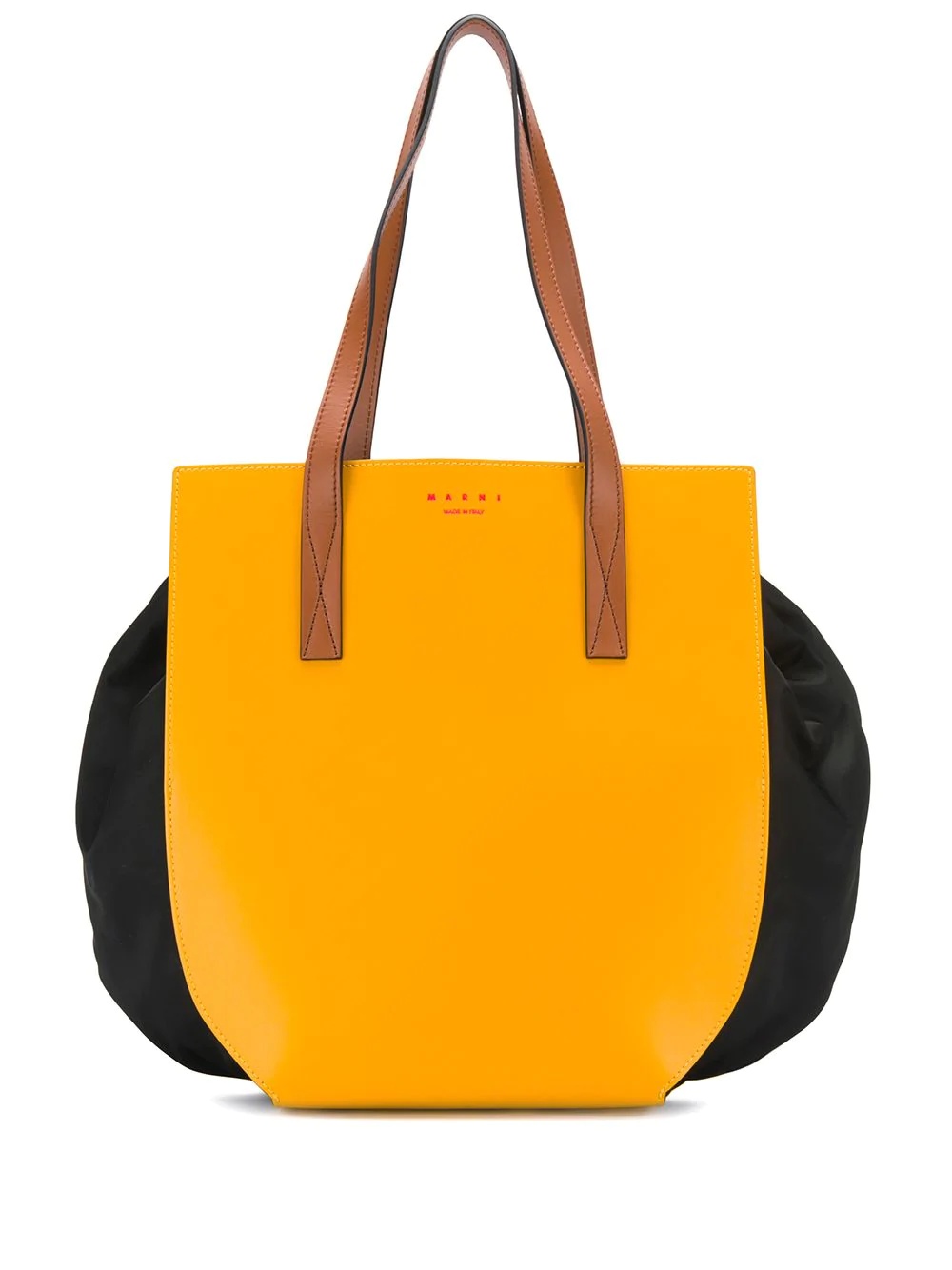 colour blocked shoulder bag - 1