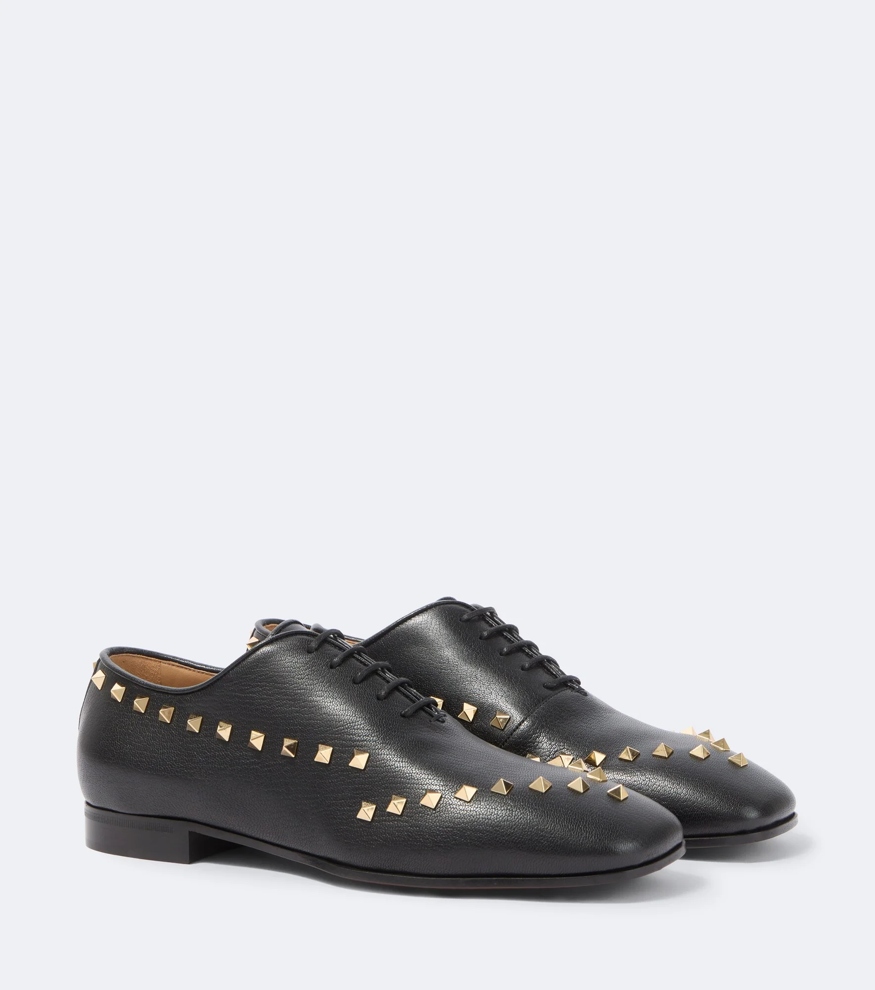 Rockstud leather Oxford shoes - 1
