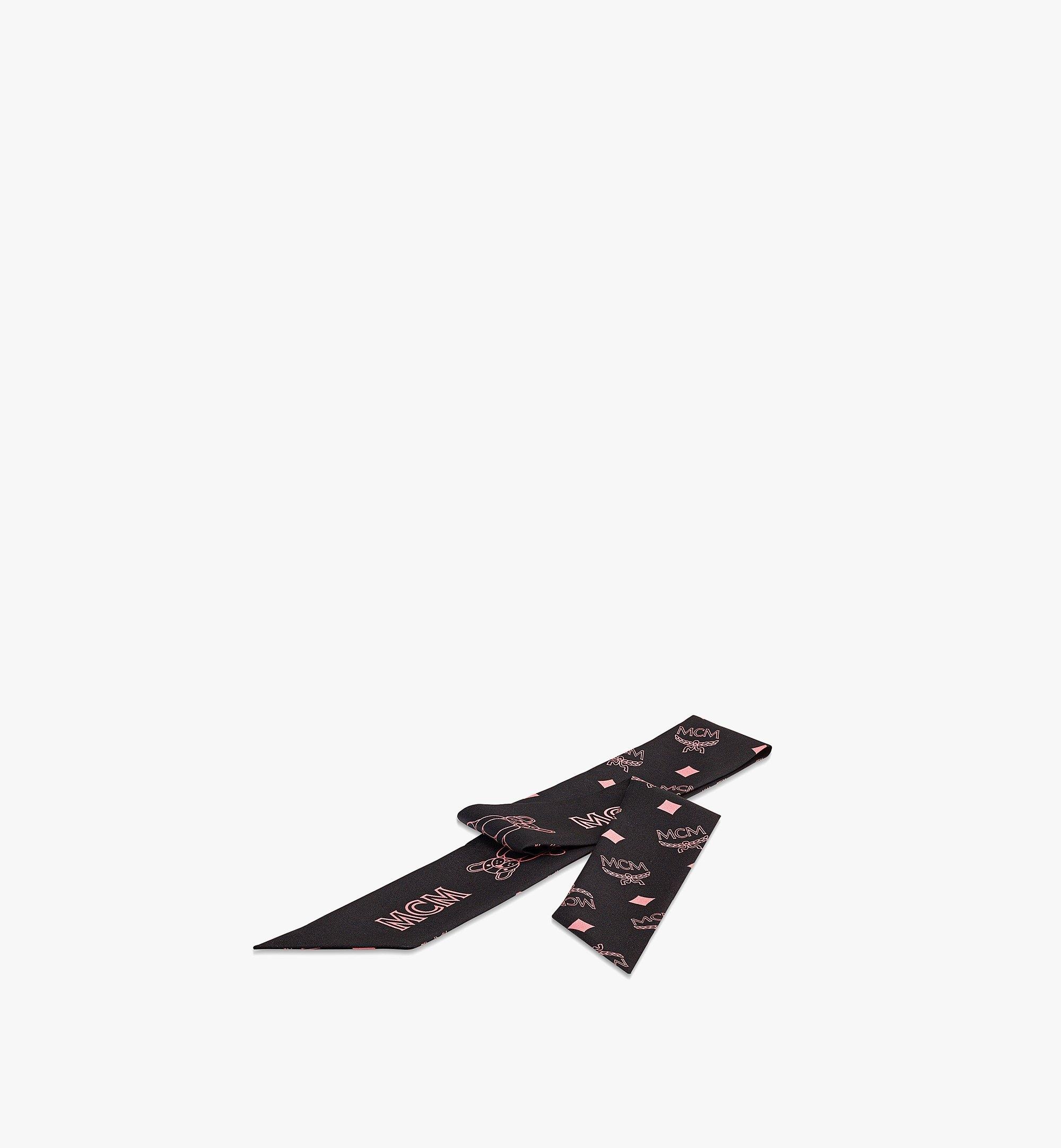 M Pup Monogram Print Petite Silk Scarf 3