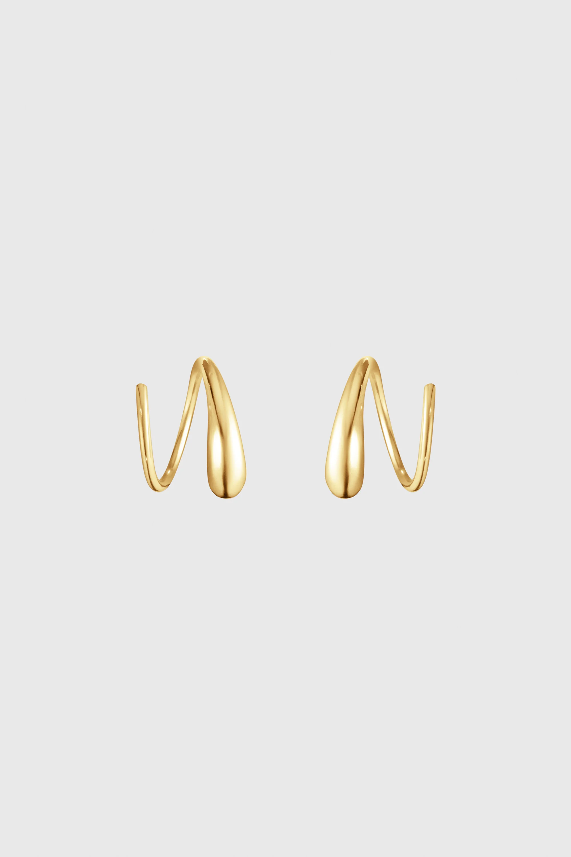 18k Yellow Gold Mercy Swirl Earrings - 1