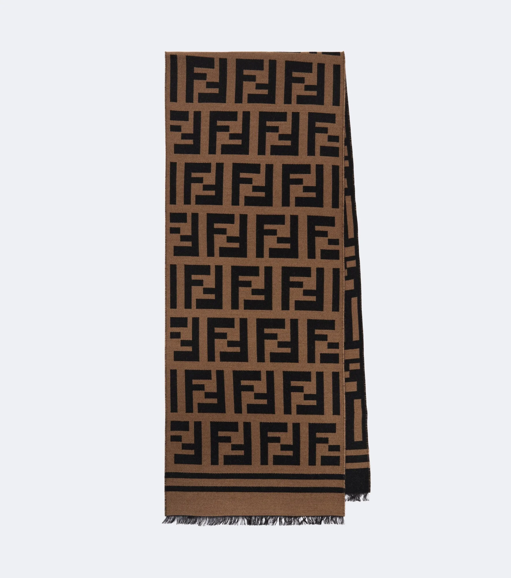 FF Zucca wool and silk scarf - 1