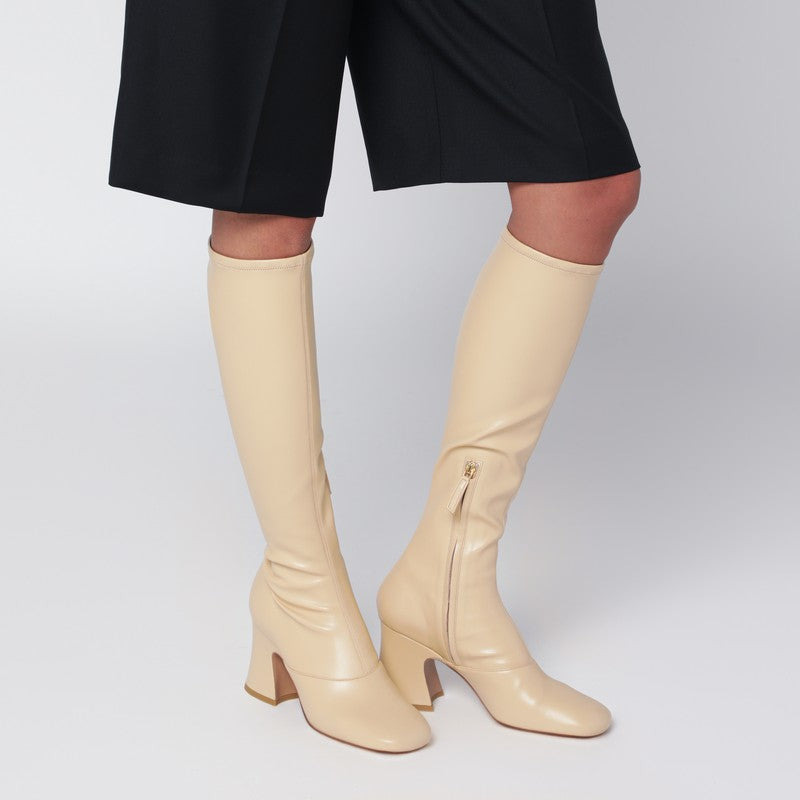 Chloé Beige Janis Heeled Boots Women - 1