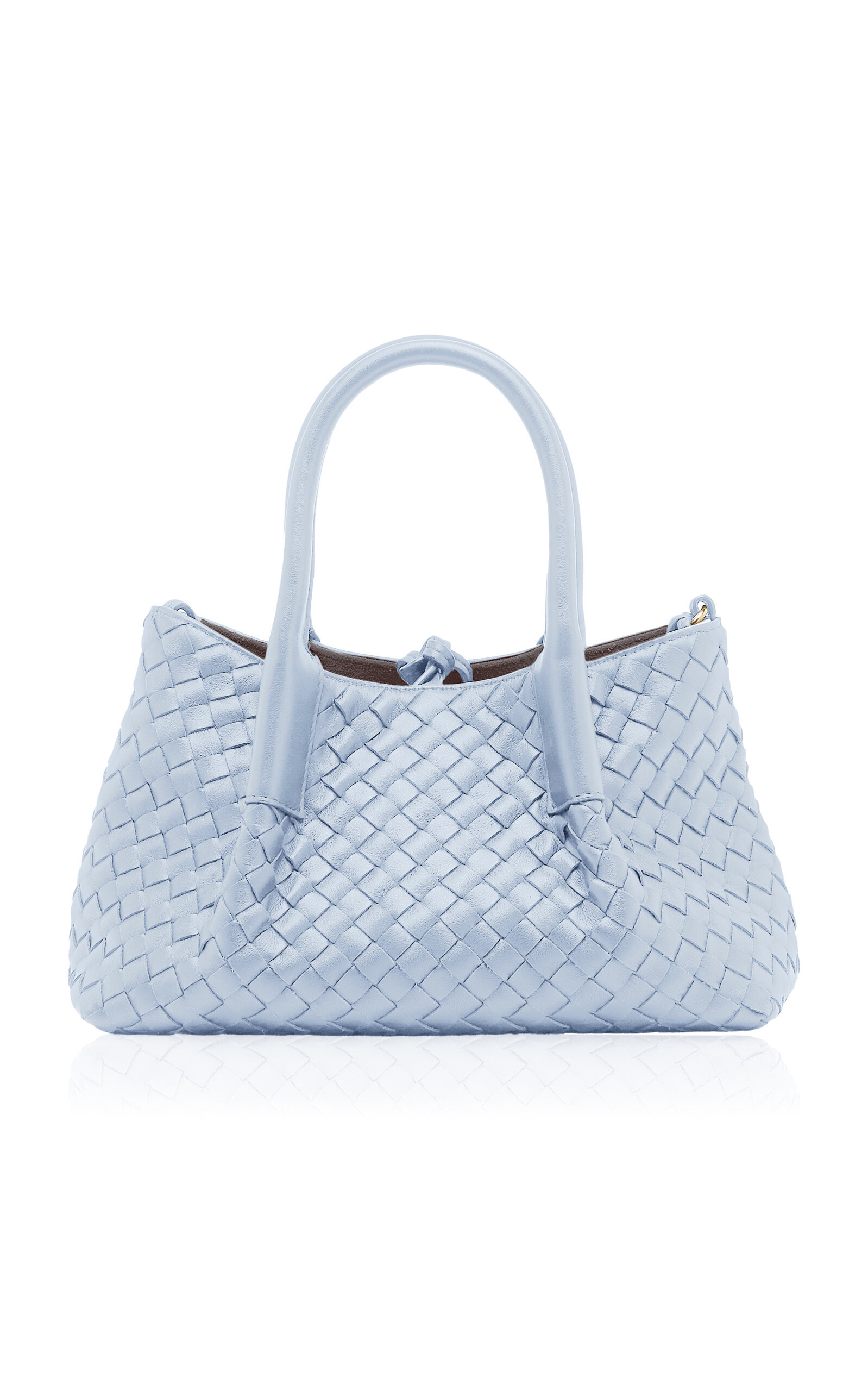 Mini Reversible Intrecciato Leather Tote Bag blue - 5