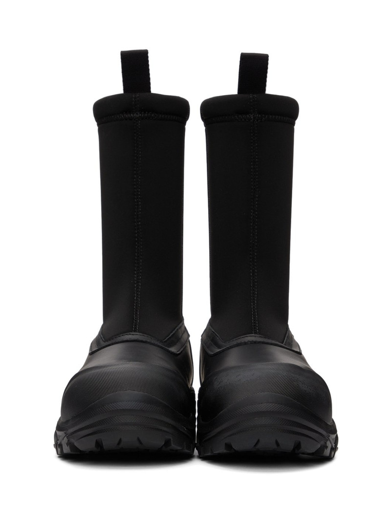 Black Leather Security Sock Boots 2