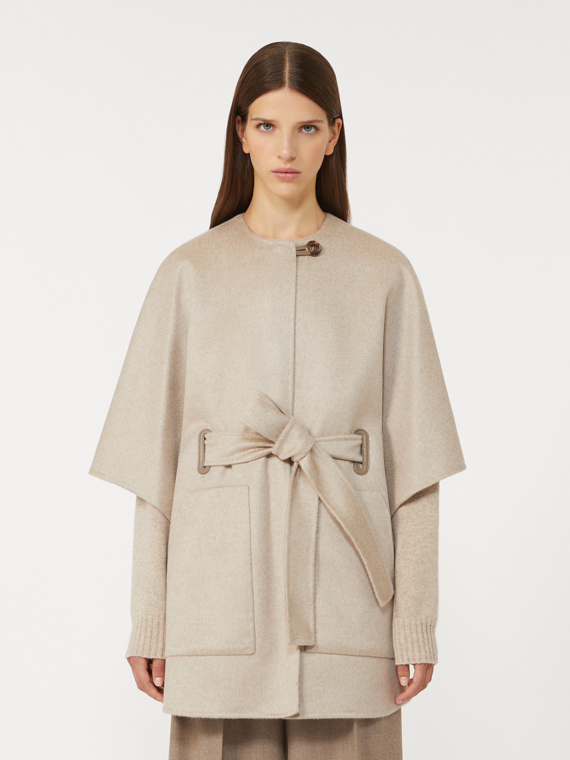 RING Cashmere cape with belt - 3