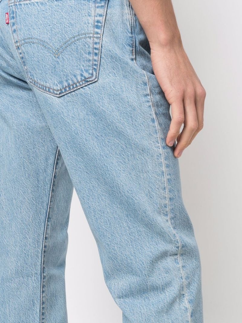 light-wash straight-leg jeans - 5