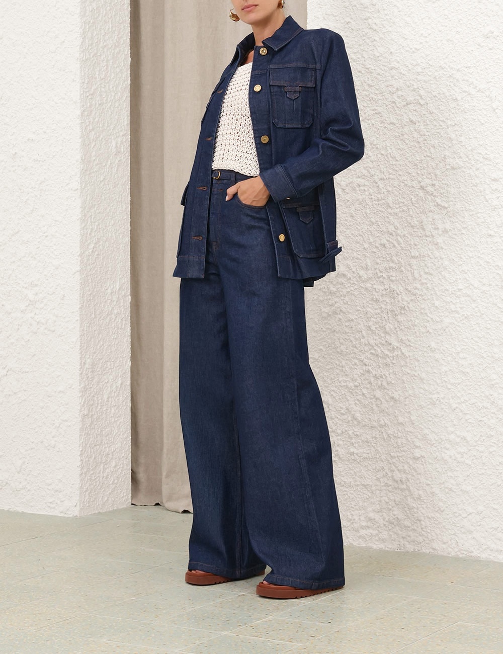 DENIM SAFARI JACKET - 8