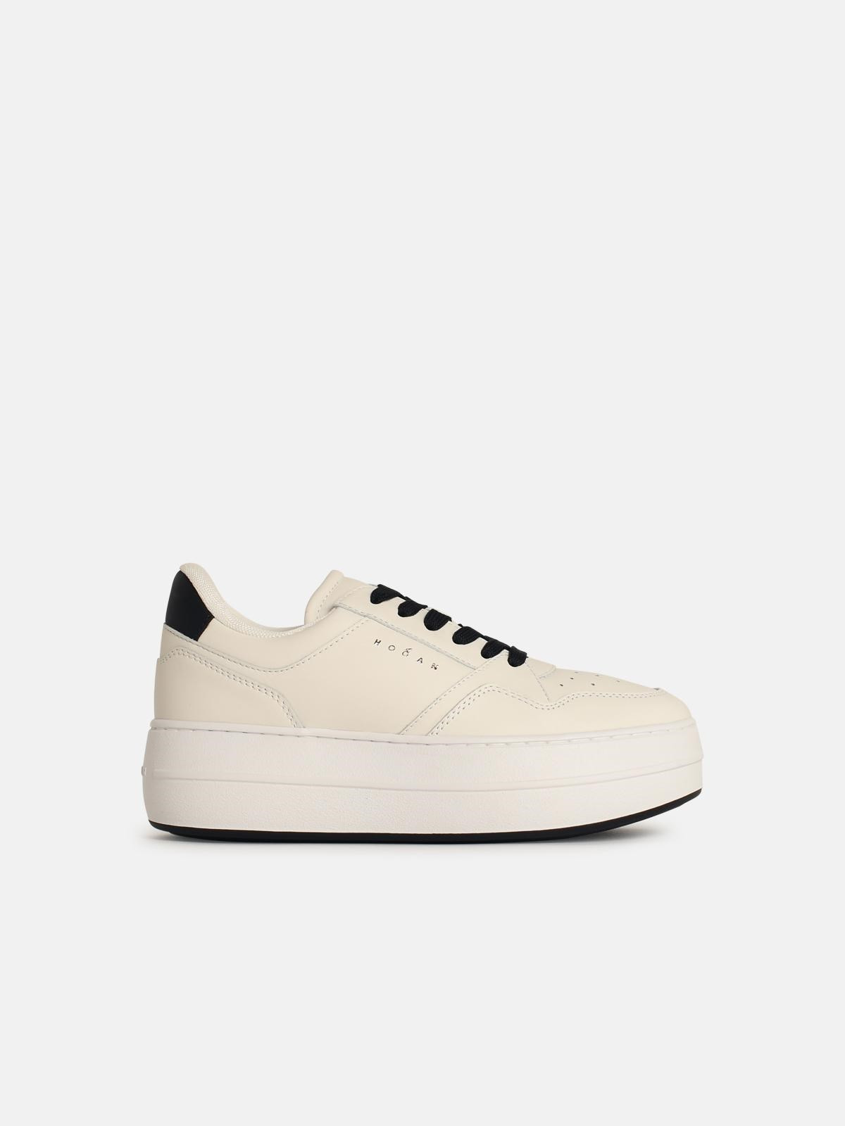 'H670' WHITE LEATHER SNEAKERS - 1