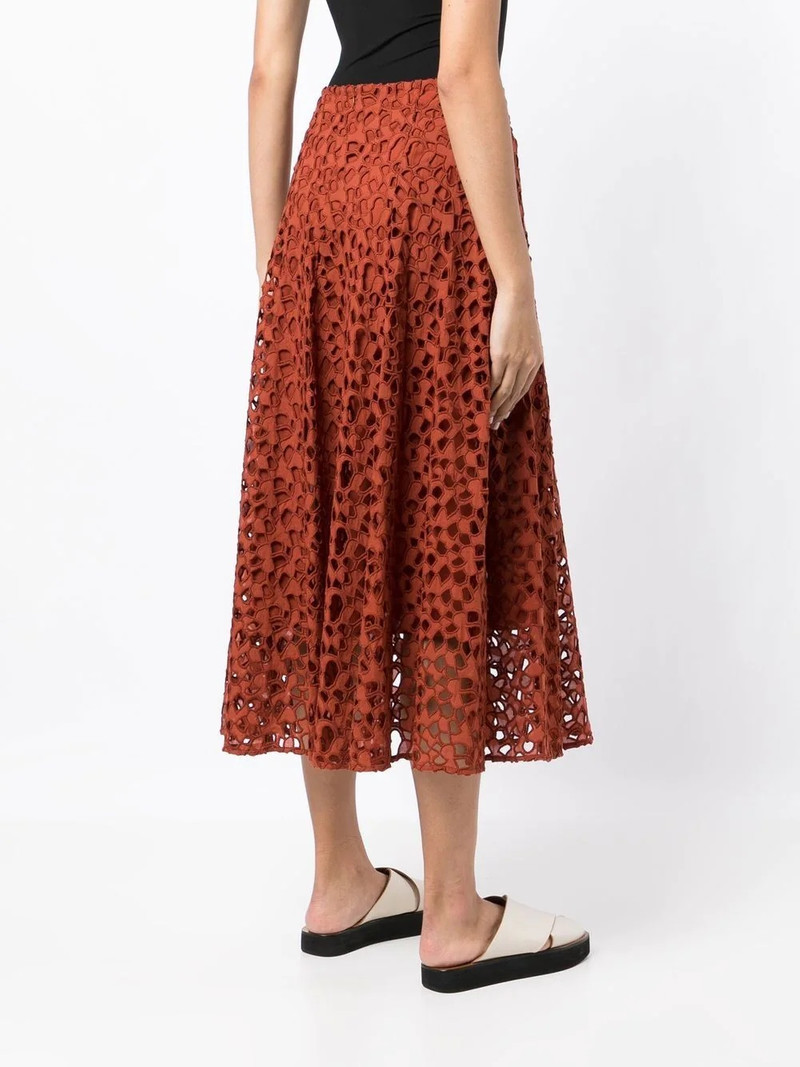 A-line lace-embroidered skirt 4