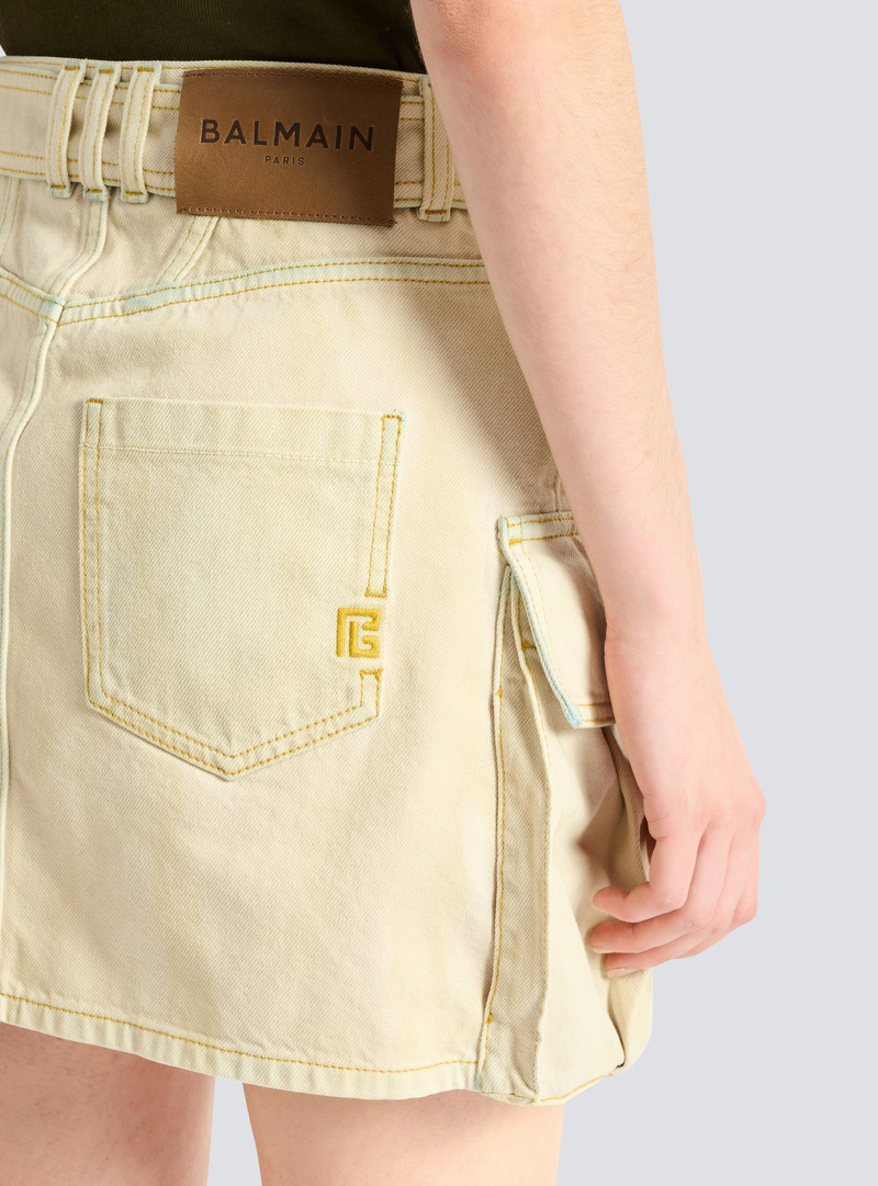 Faded denim skirt 6