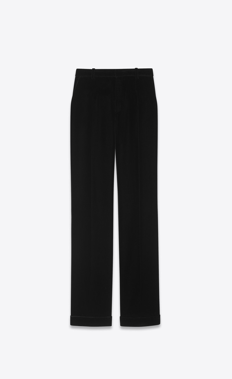 tailored pants in cupro velvet 1