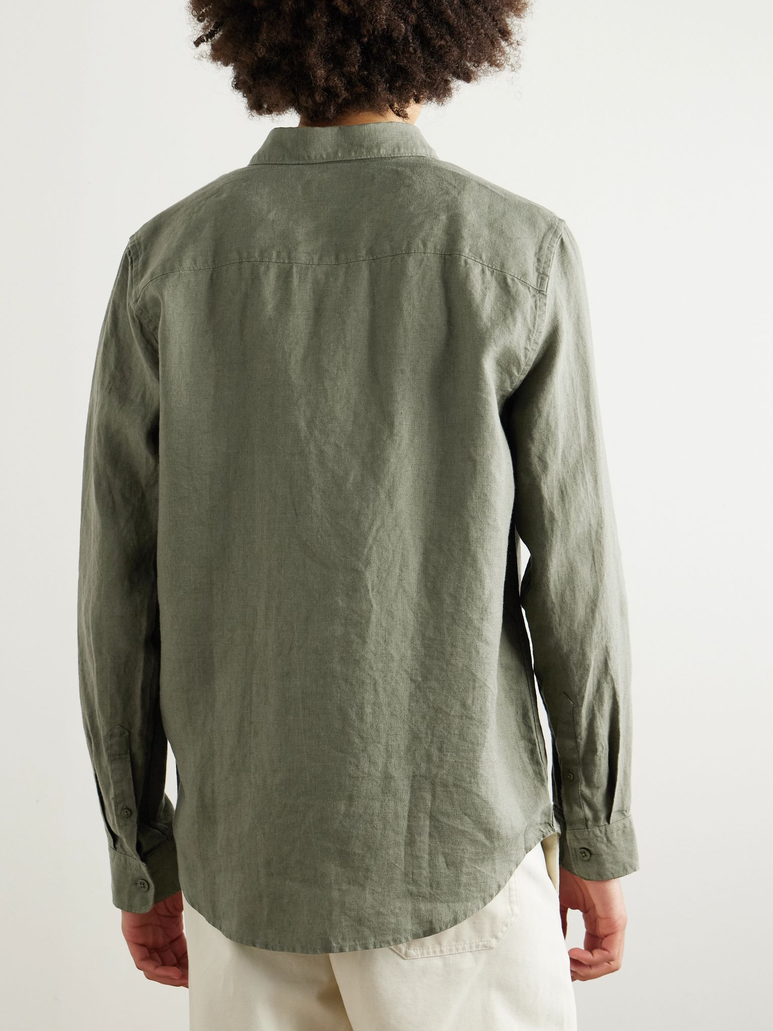 Enzo 5708 Linen Shirt Green - 3