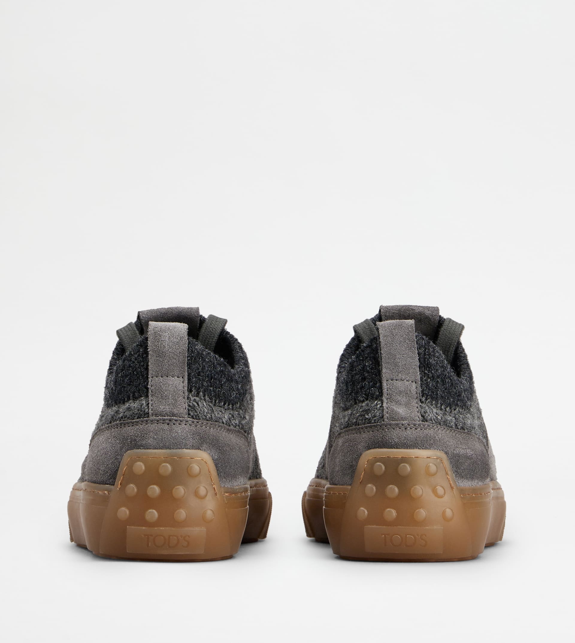 SNEAKERS IN SUEDE AD KNIT - GREY - 3