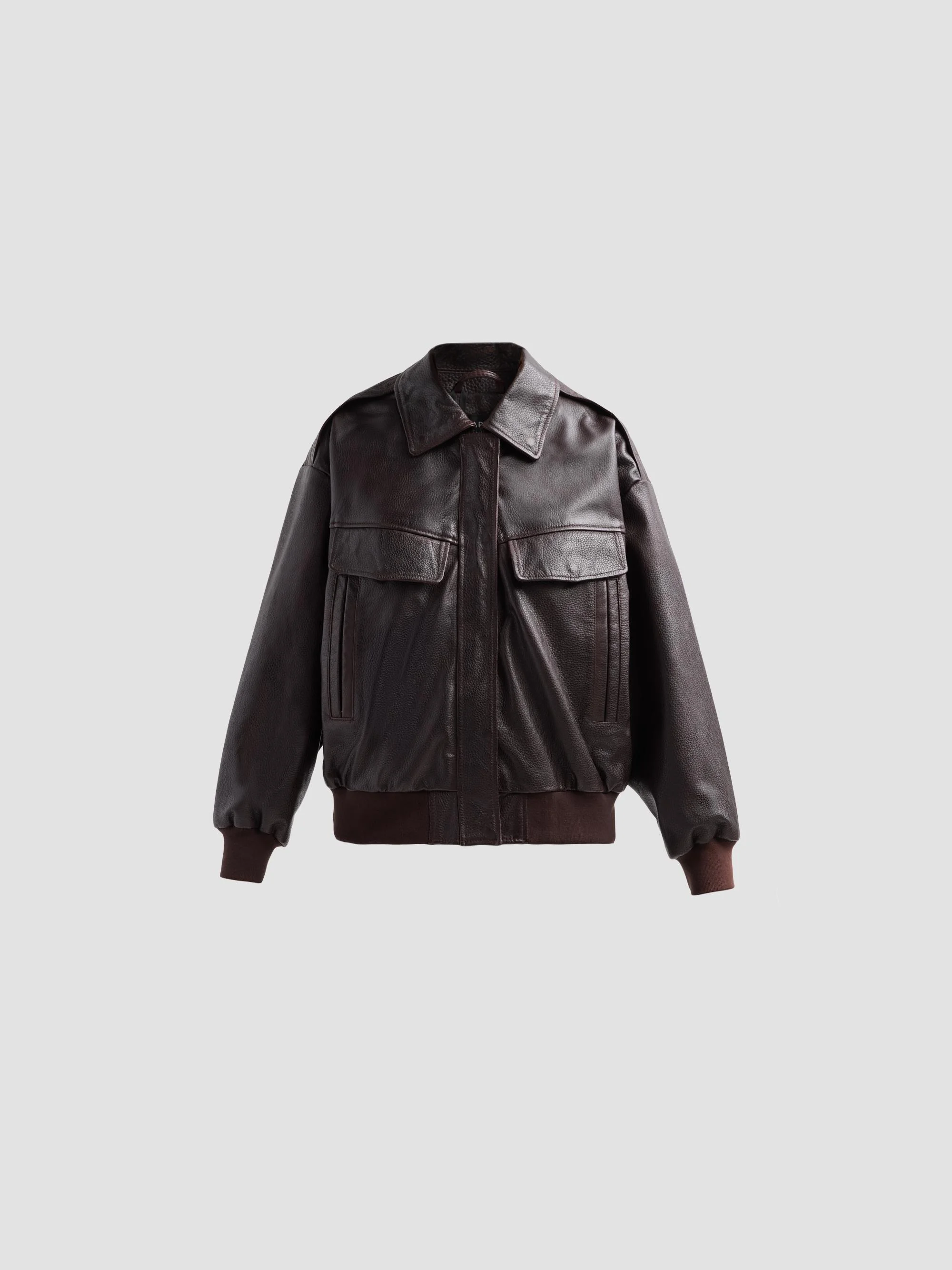 Women's Trevanna Leather Bomber Jacket - Oxblood - 1