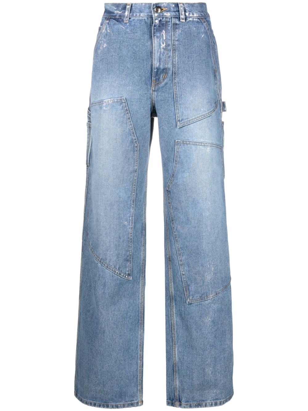 mid-rise wide-leg jeans - 1