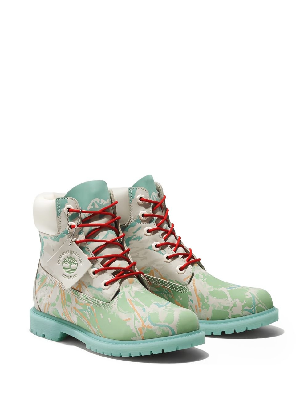 Ski School 6 inch " Blue/Green Nubuck" boots - 2