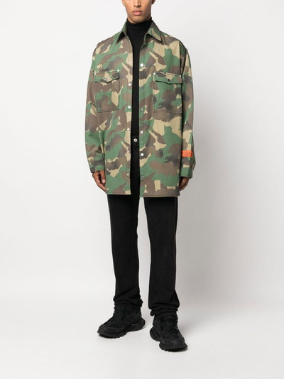 Heron Preston camouflage-print shirt jacket outlook