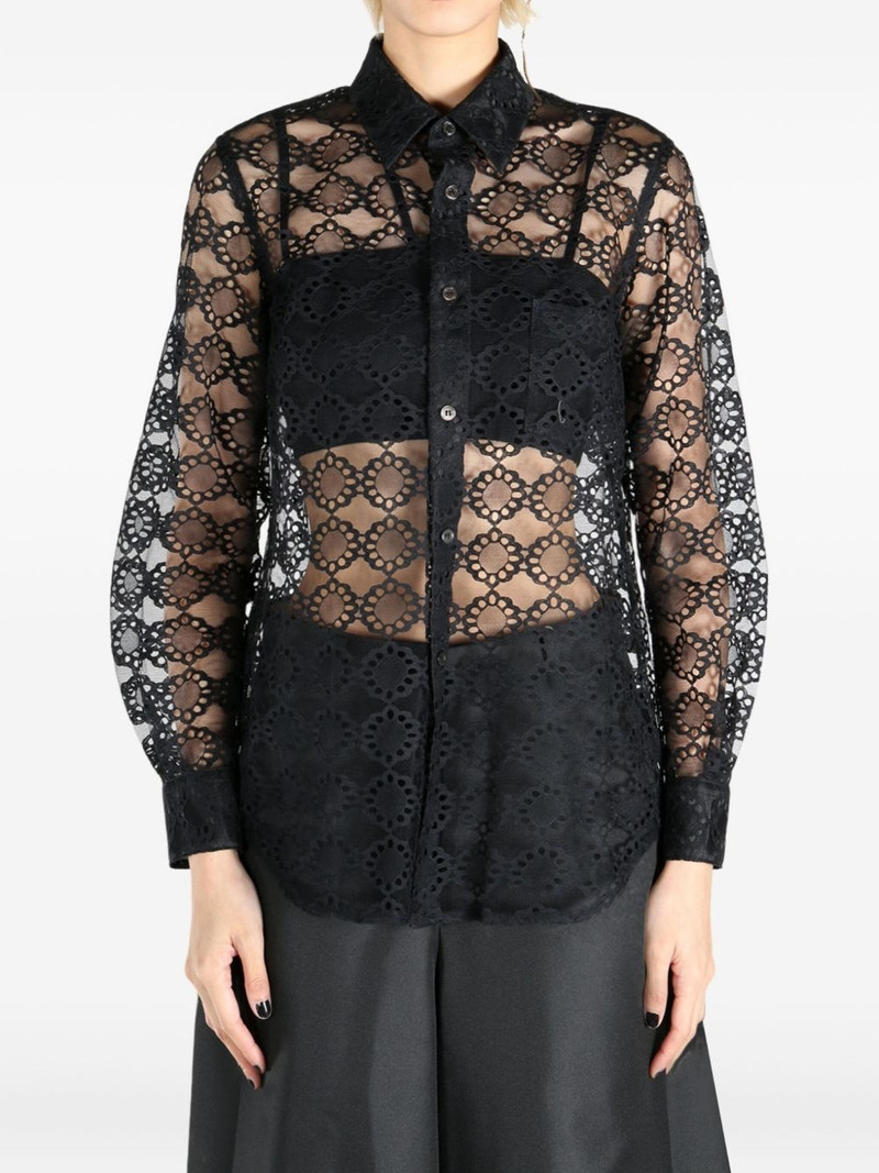Comme Des Garçons sheer lace shirt outlook