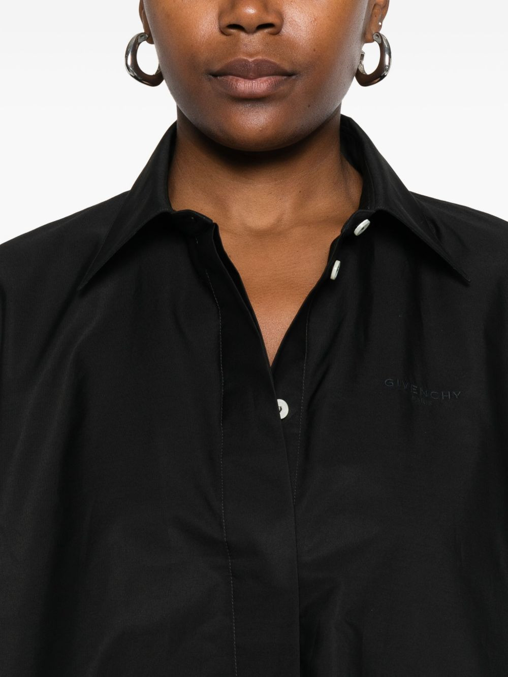 Cocoon long-sleeve button-down shirt - 5