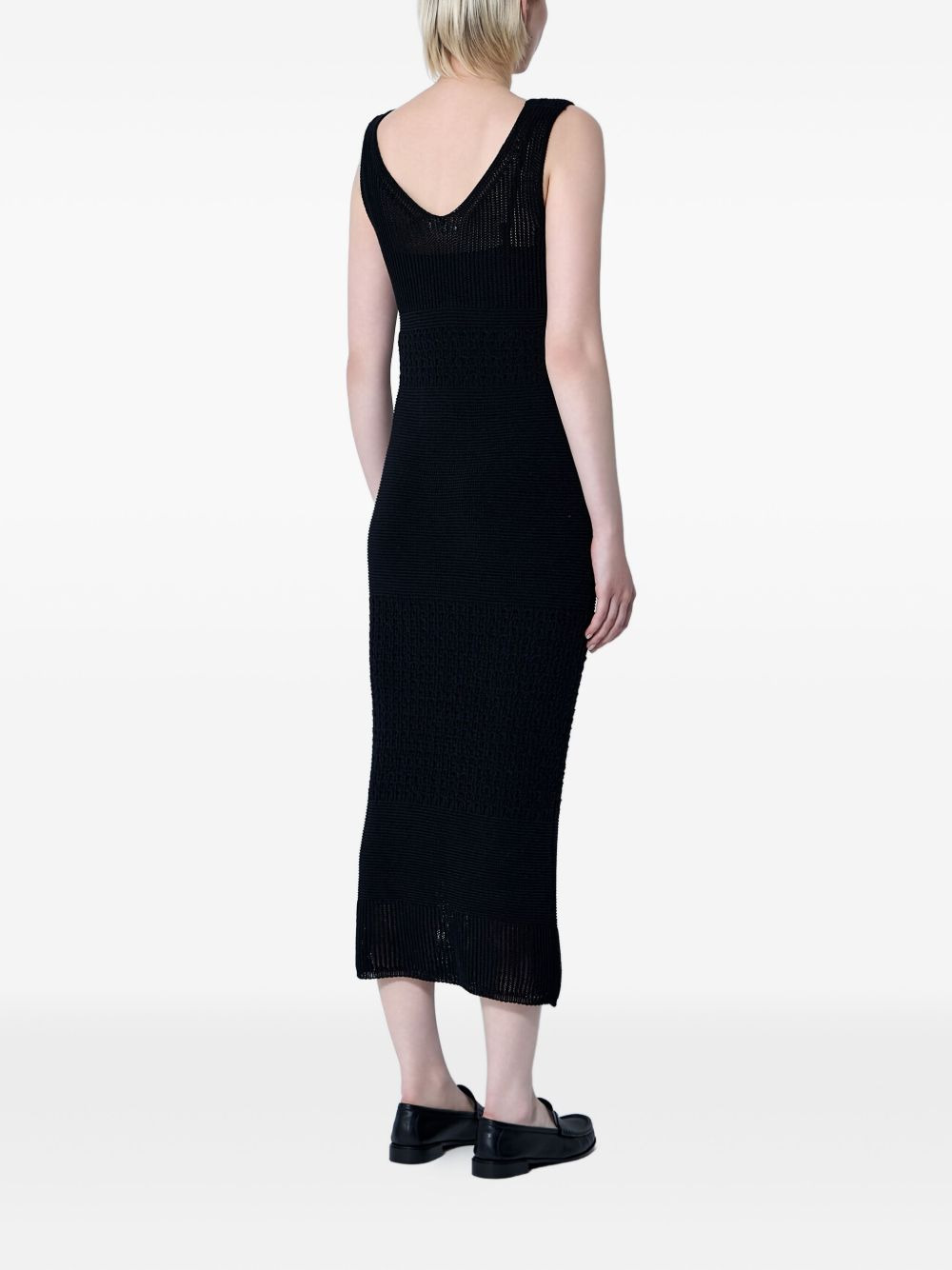 V-neck midi dress - 4