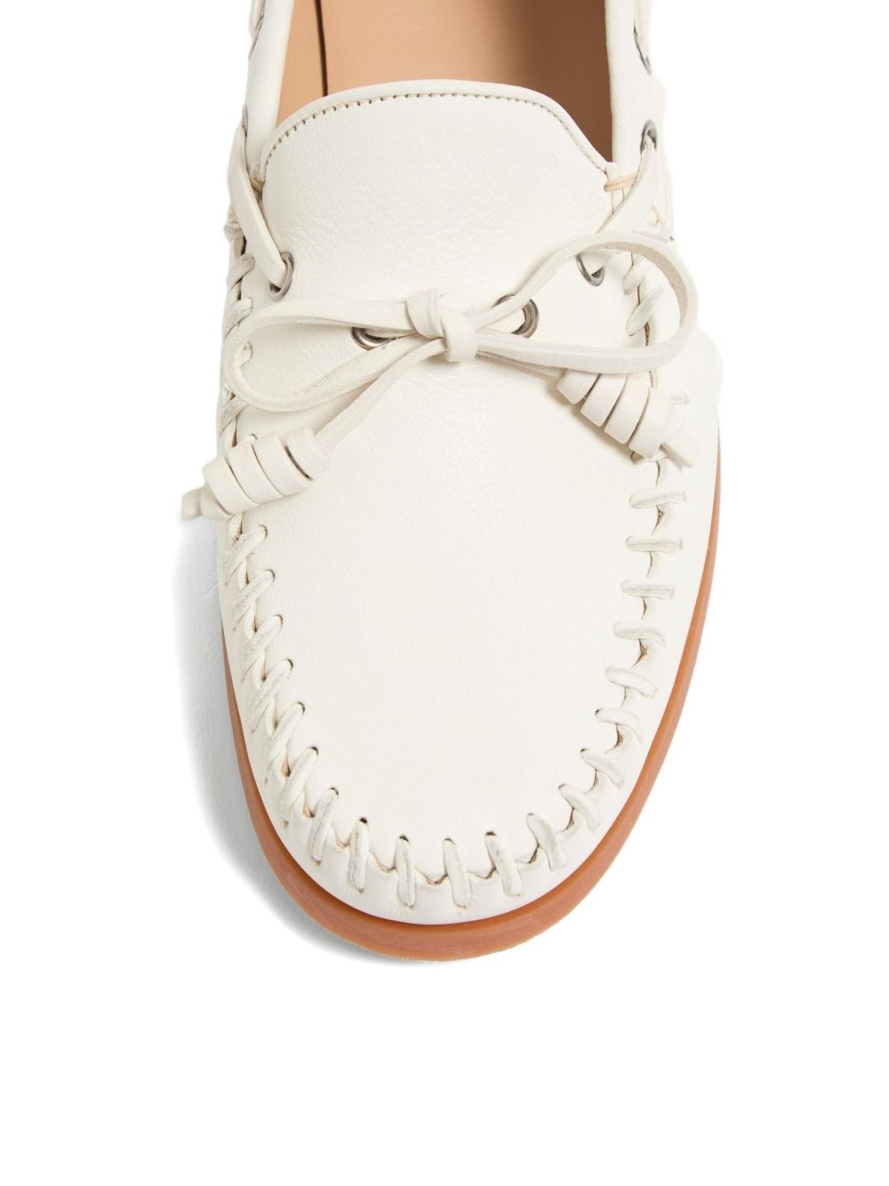 PALM AVENUE BUFFALO LEATHER BOAT SHOE - 6
