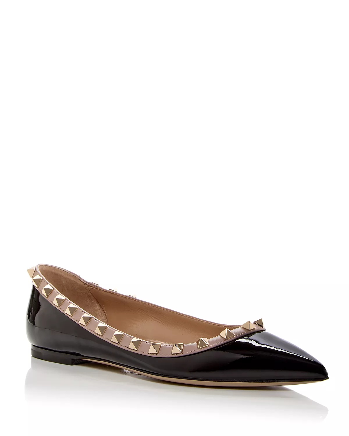 Women's Rockstud Pointed Toe Ballet Flats - 1