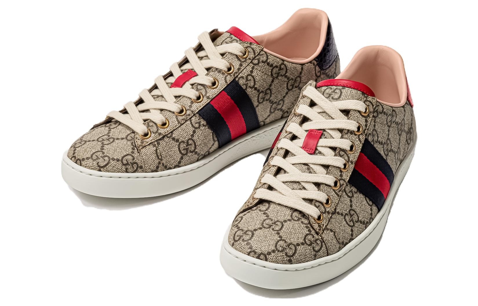 (WMNS) Gucci Ace GG Supreme 'Beige' 499410-96G50-9768 - 2