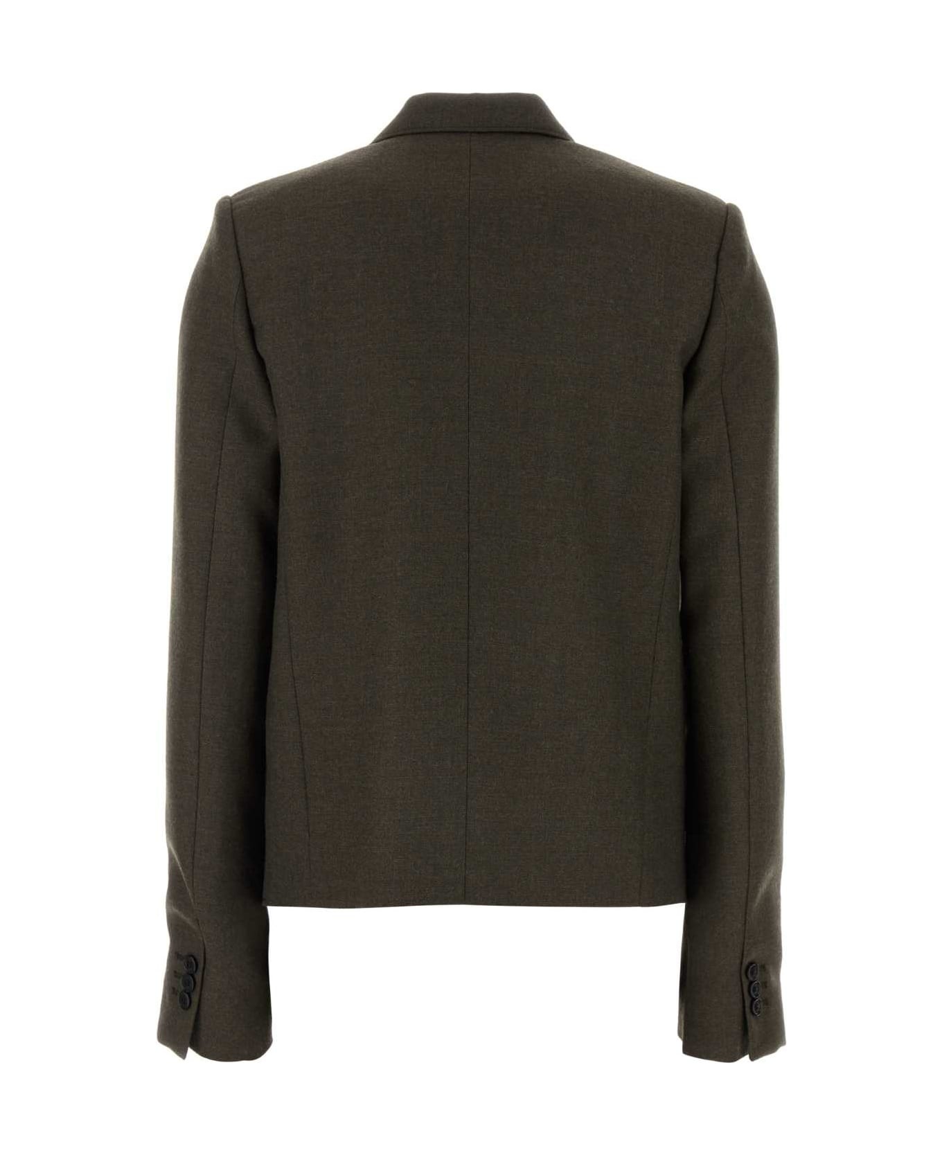 Brown Wool Blazer - 2