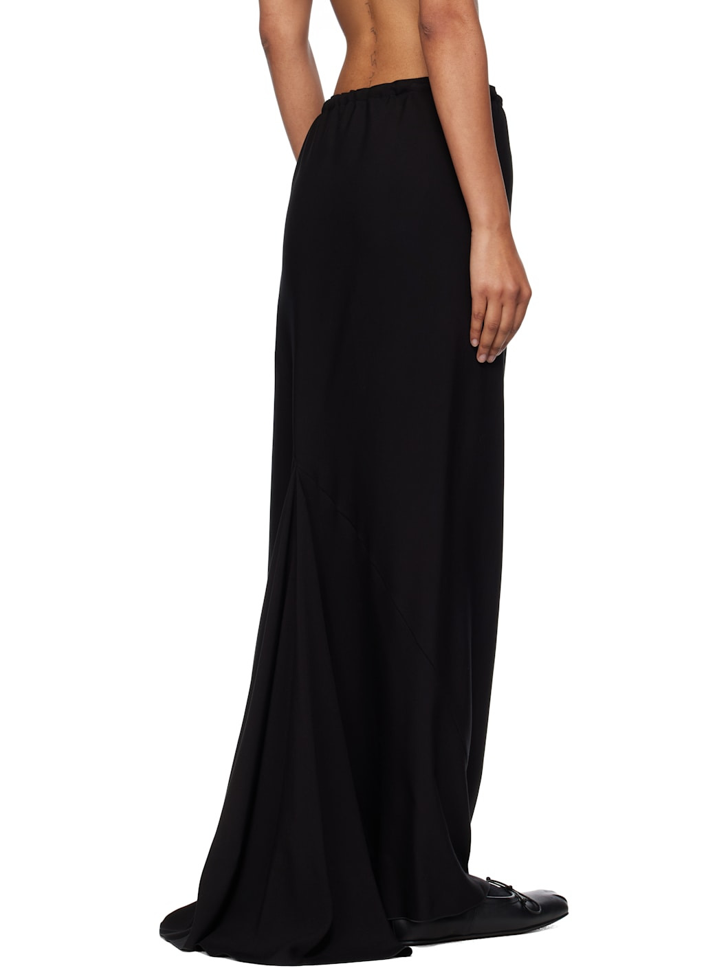 Black Sheila Long Bias Maxi Skirt - 3
