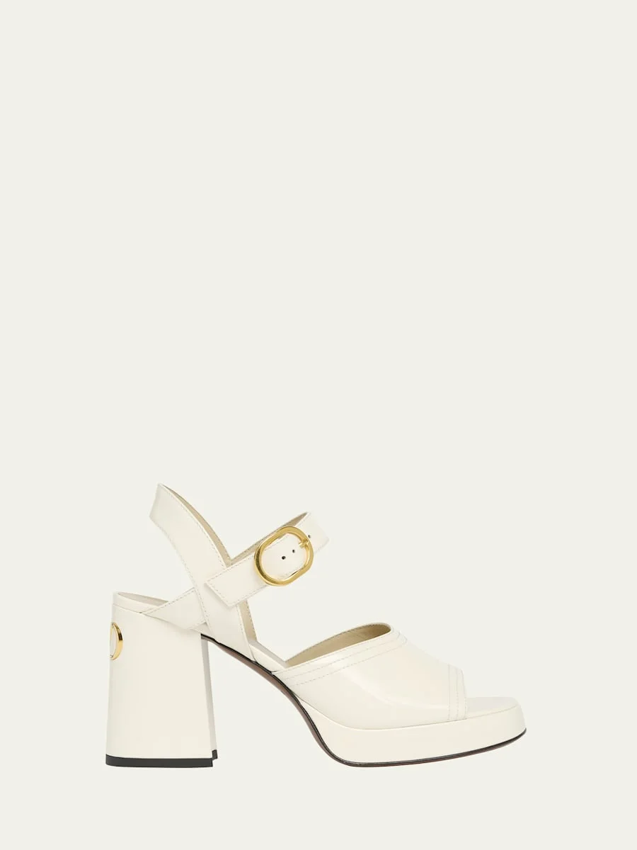 Fawcette VLogo Patent Leather Platform Sandals - 1