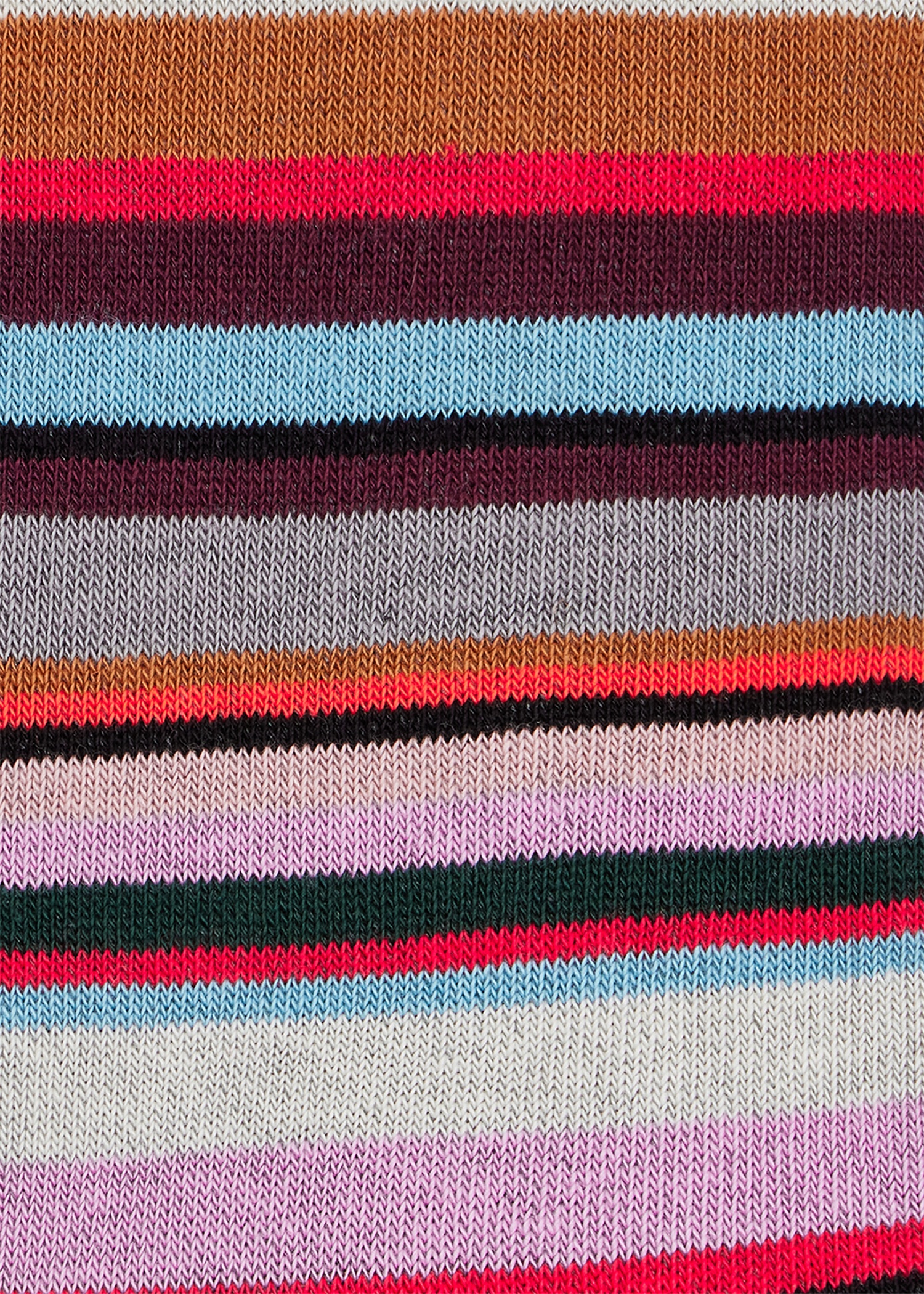 Burgundy Mixed Multicolour Stripe Socks - 3