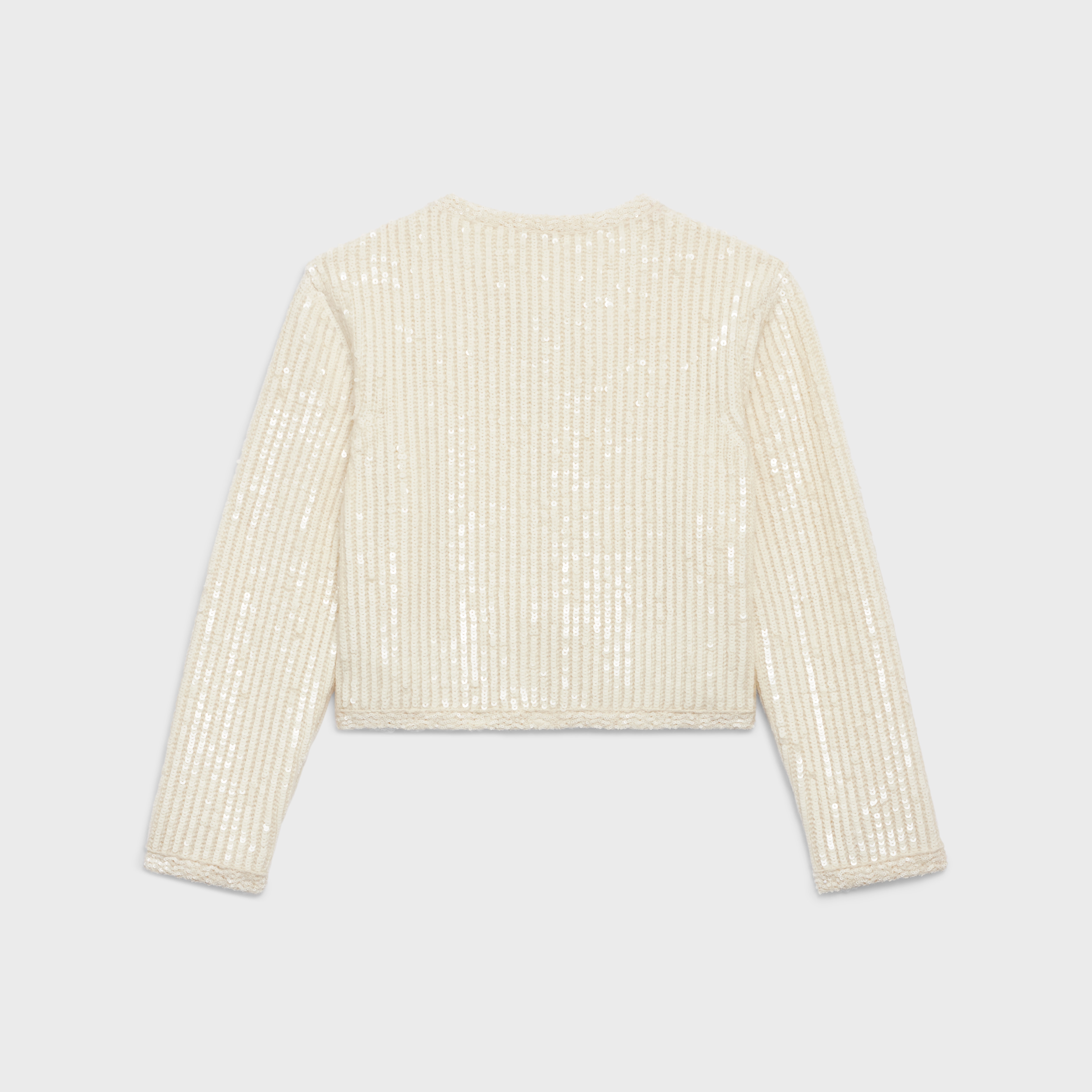 Embroidered cardigan jacket in ribbed Mohair - 2