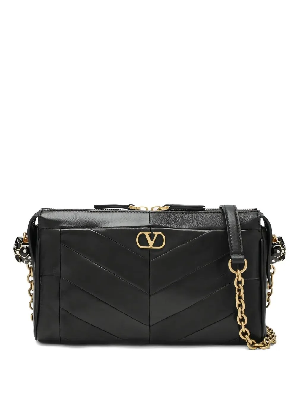 SMALL VALENTINO GARAVANI PANTHEA CROSSBODY BAG IN NAPPA CHEVRON PATTERN - 1