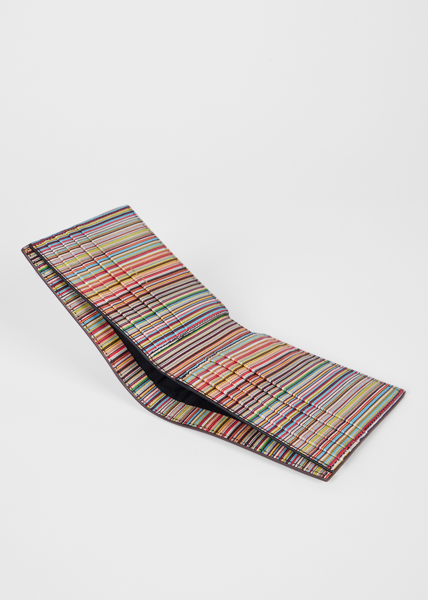 Burgundy 'Signature Stripe' Interior Billfold Wallet - 3