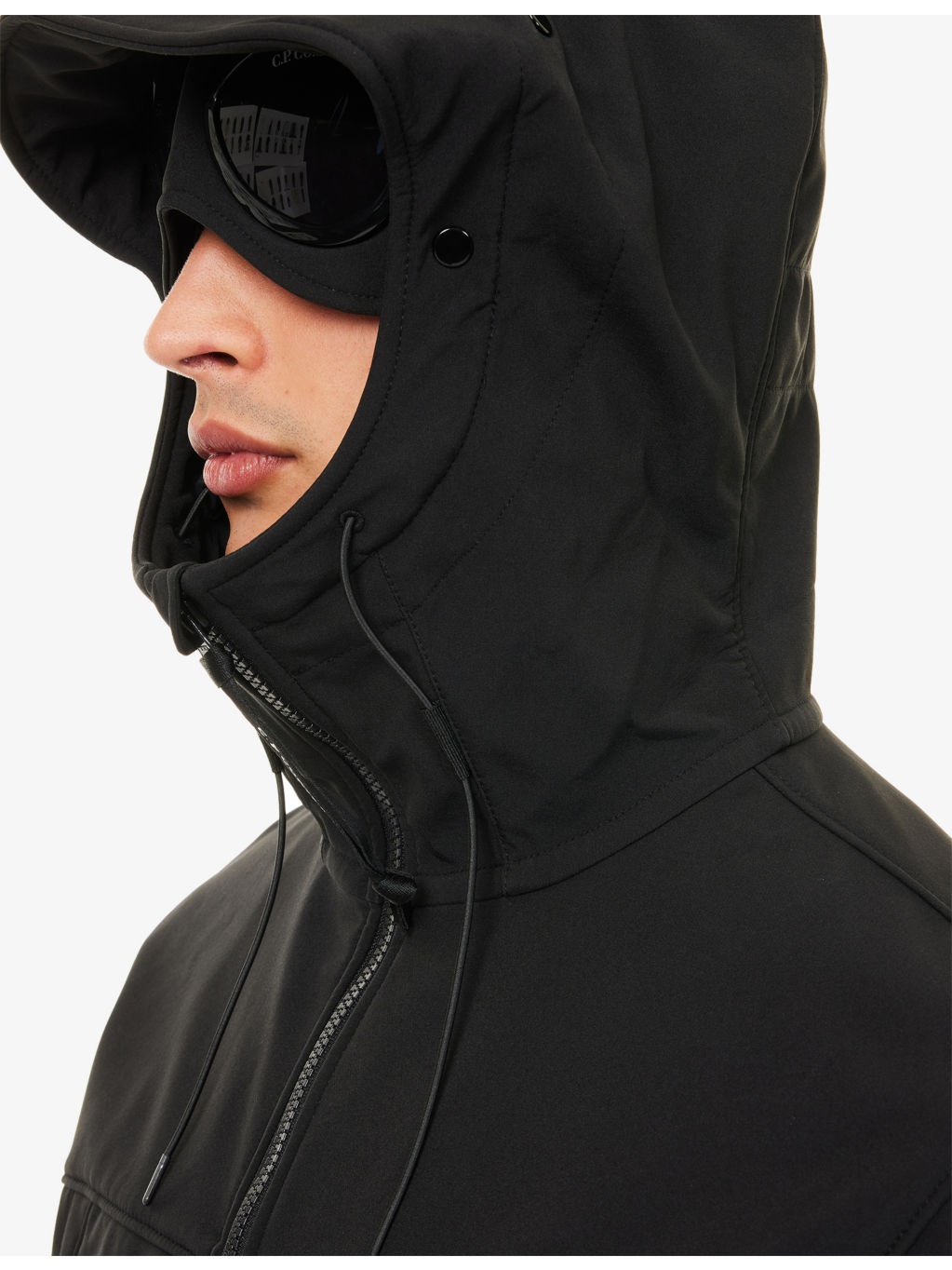 Goggle-Hood Long-Sleeve Stretch-Woven Jacket - 5