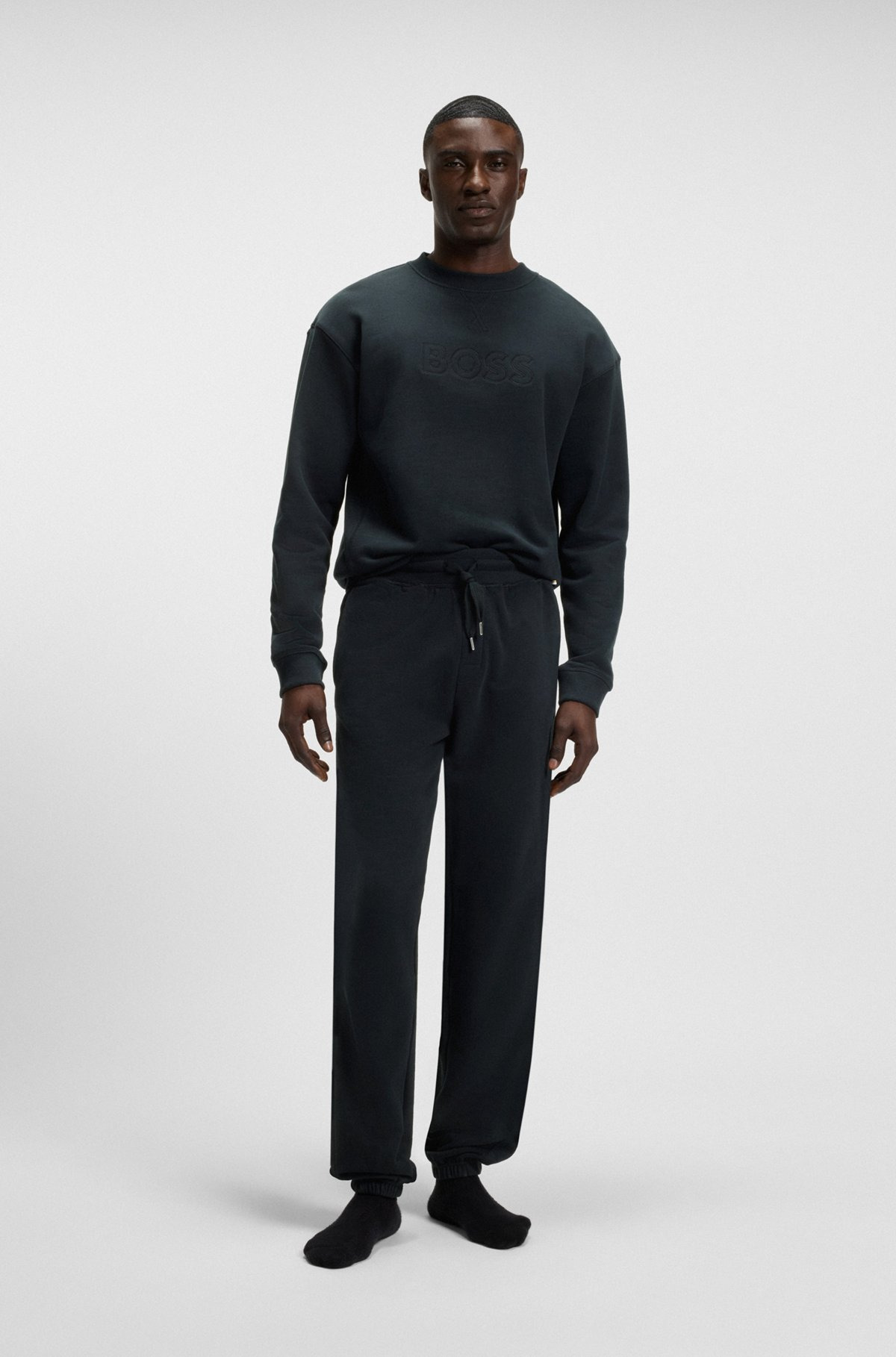 COTTON-TERRY TRACKSUIT BOTTOMS WITH EMBROIDERED LOGO - 3