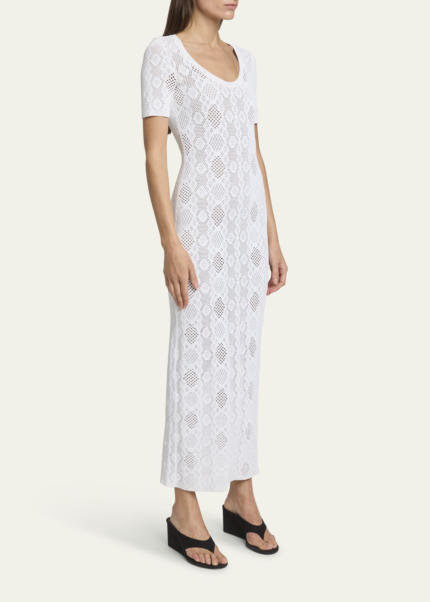 Python Lace Knit Midi Dress - 4