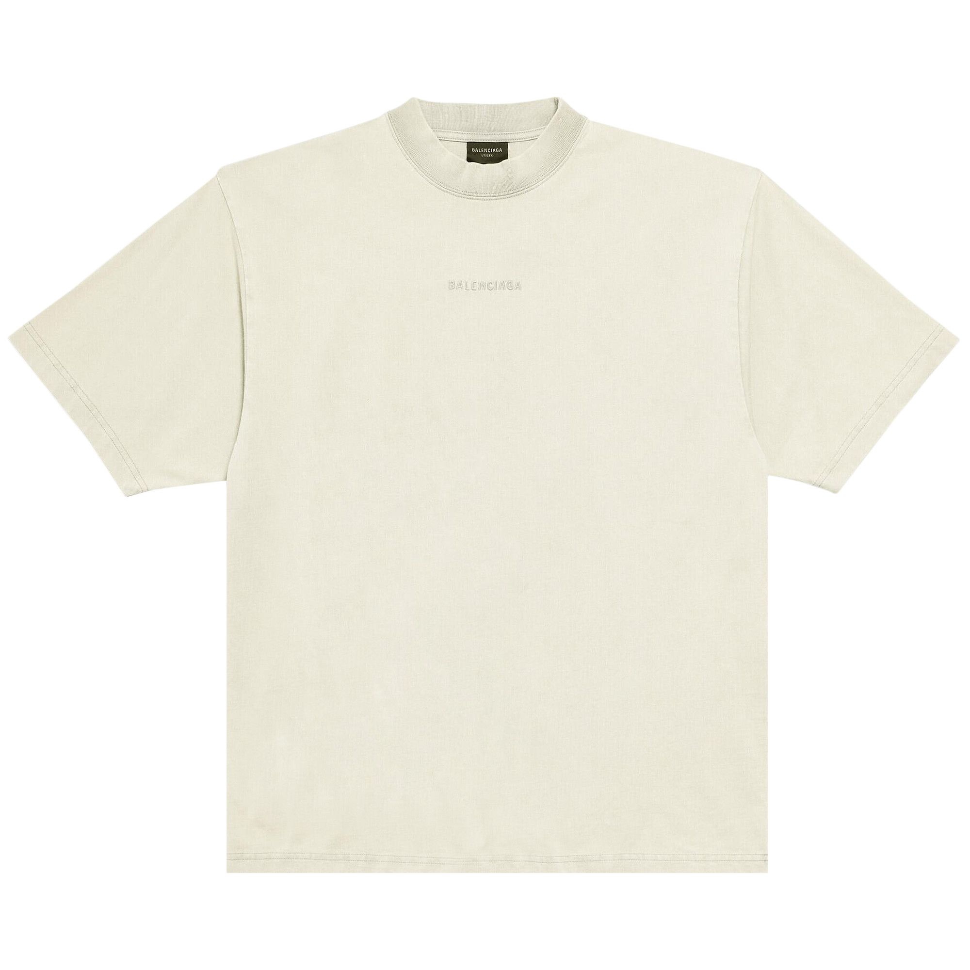 Tシャツ・カットソー *BALENCIAGA* Medium Fit Short Sleeve T-Shirt Cement Grey 764 BALENCIAGA Balenciaga Medium Fit T-Shirt 'Cement Grey