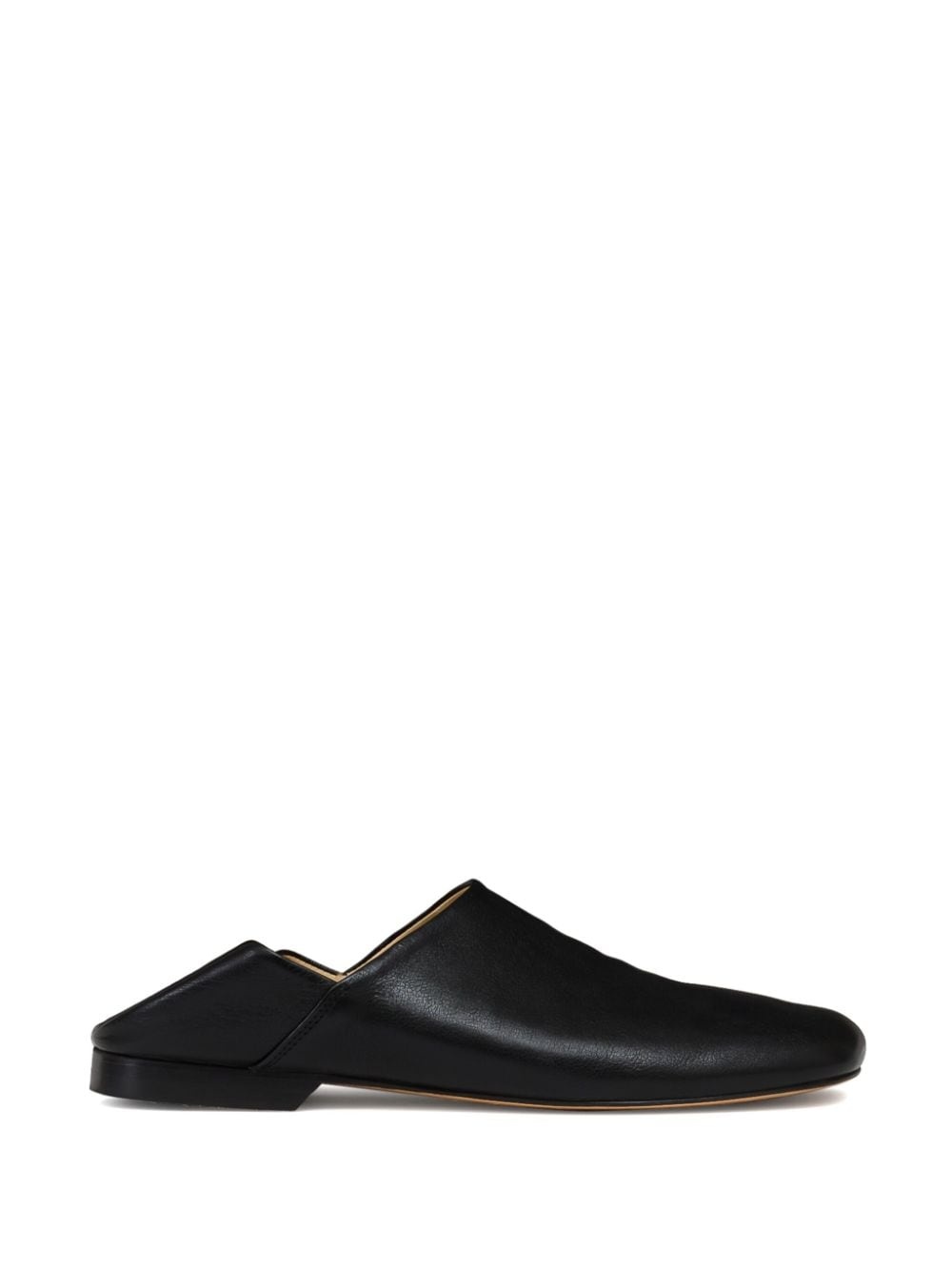 folding-heel leather slippers - 5