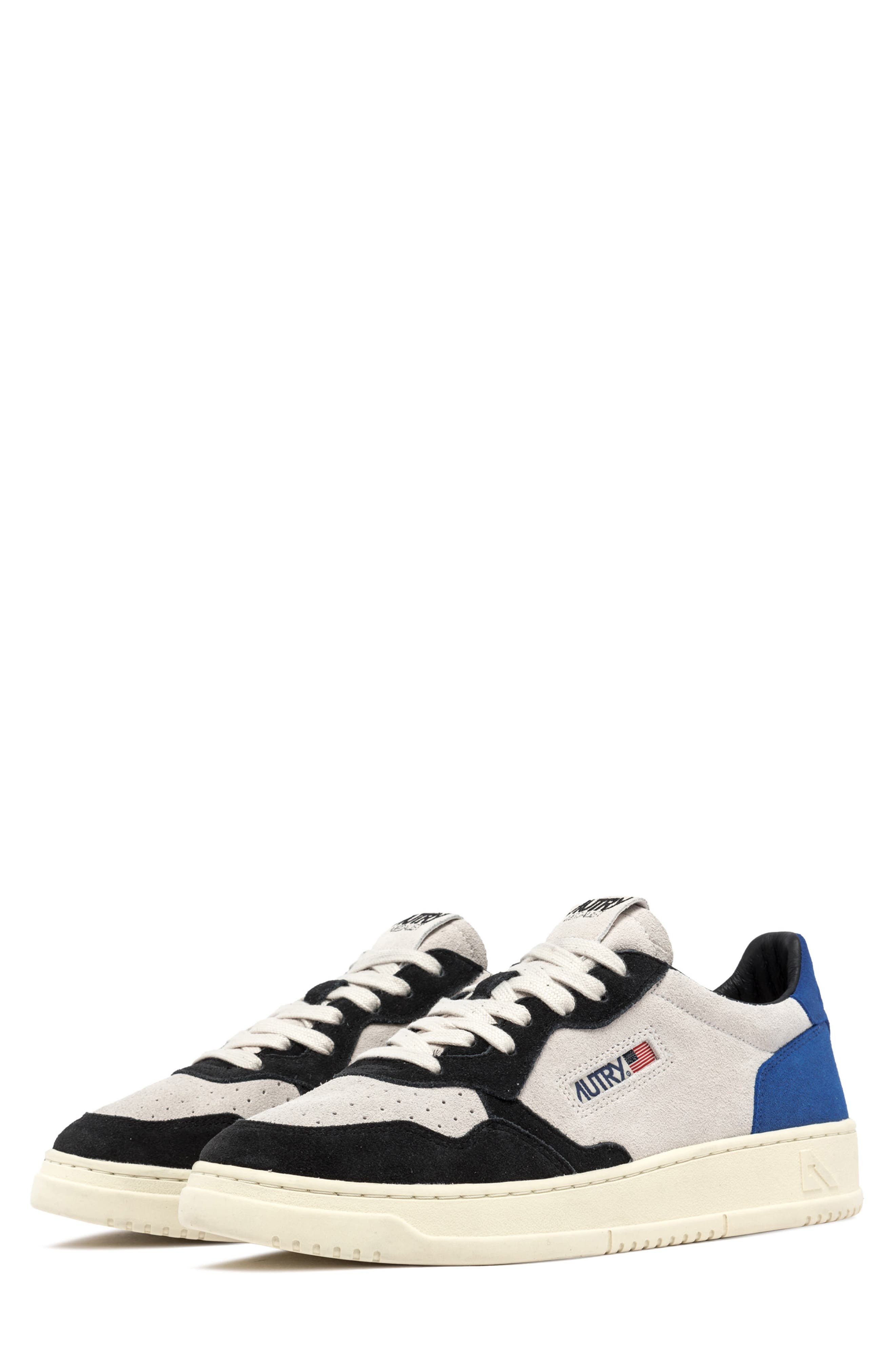 AUTRY Medalist Low Sneaker in Grey/Suede Electric /Black at Nordstrom - 1