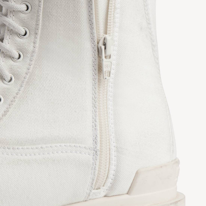 BALENCIAGA Men's Combat Strike Boot in White outlook