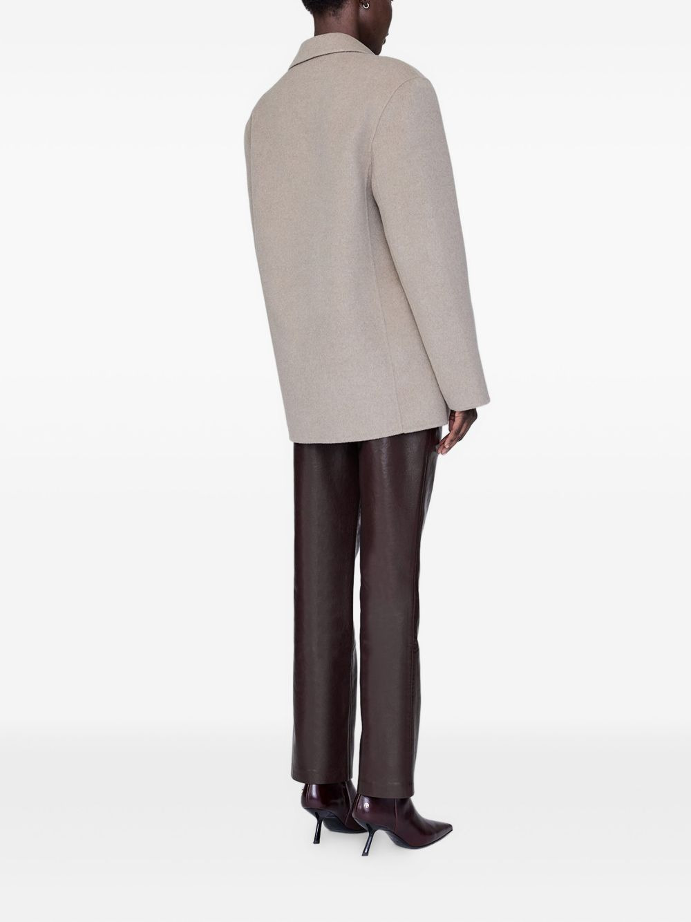 single-breasted long-sleeve blazer - 4