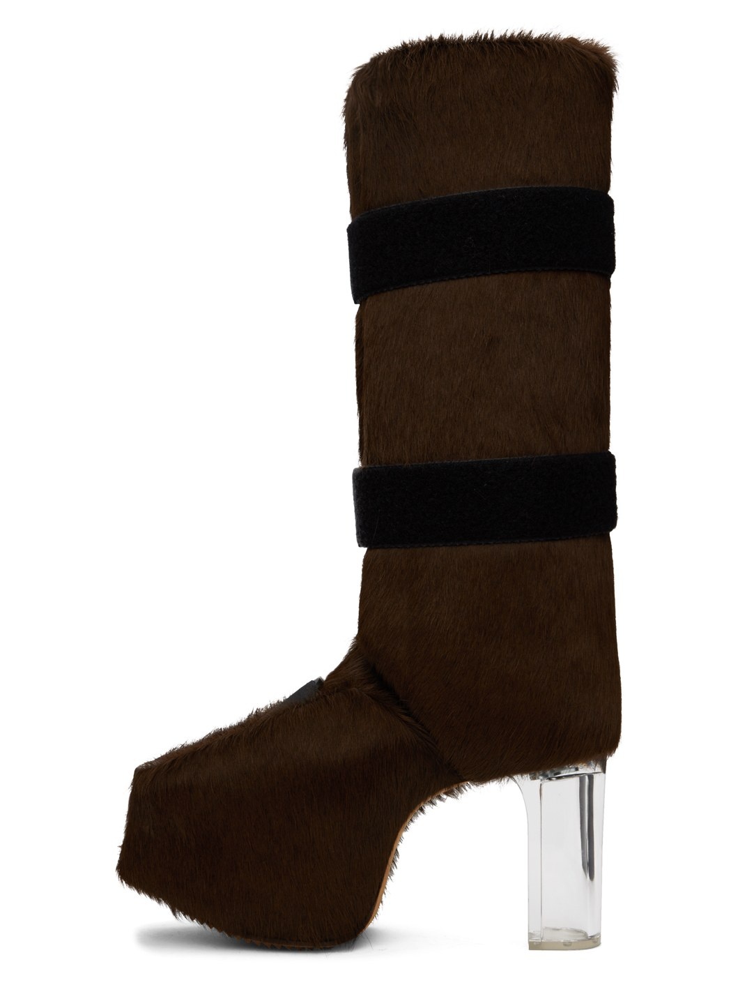 Brown Splint Platform Boots - 3