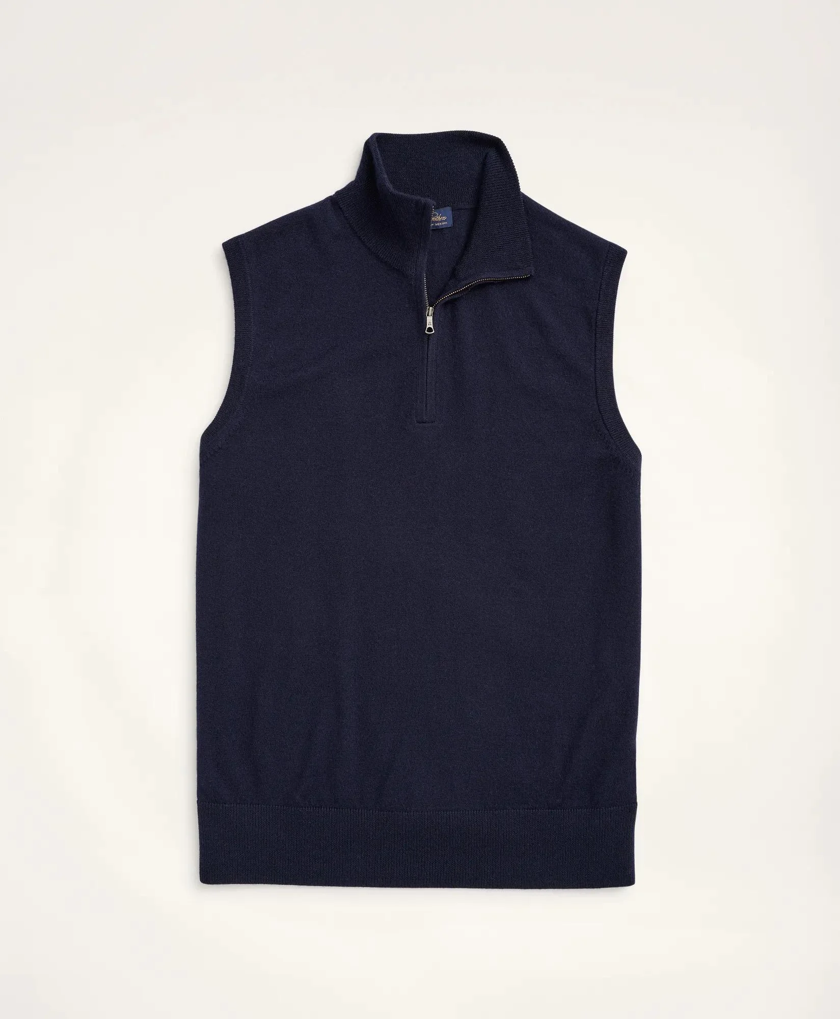 Merino Wool Half-Zip Vest - 1