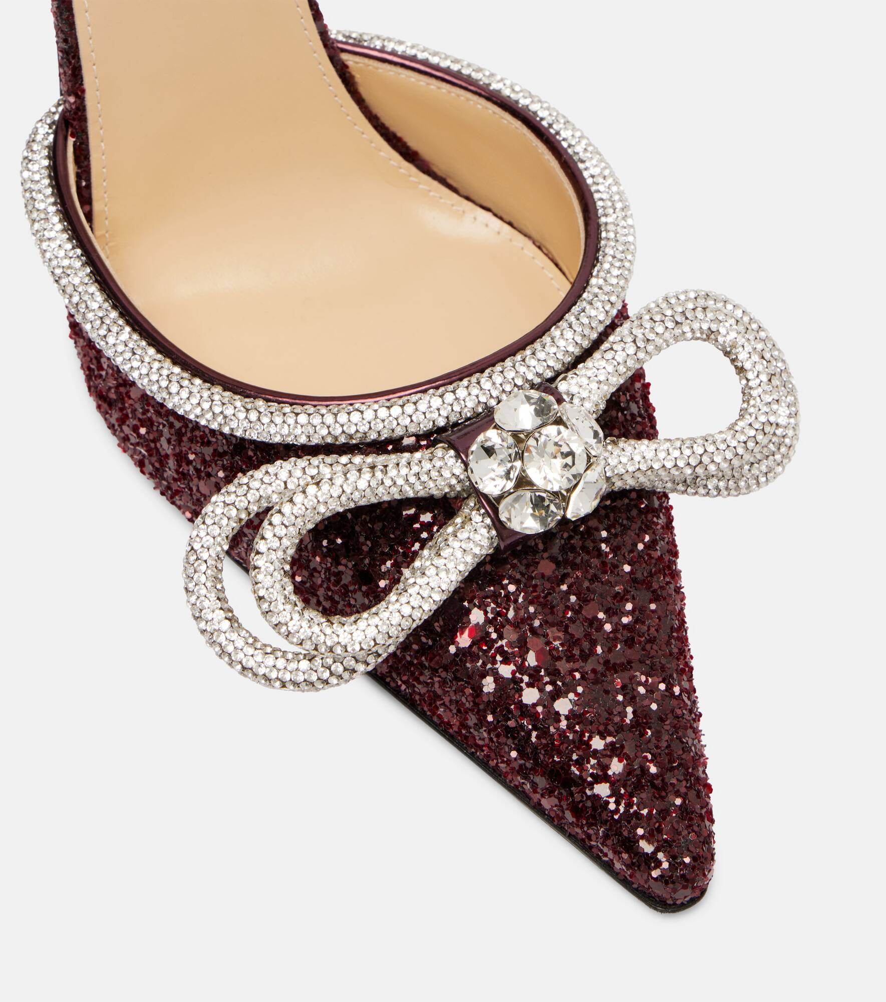 Double Bow 110 embellished pumps - 5
