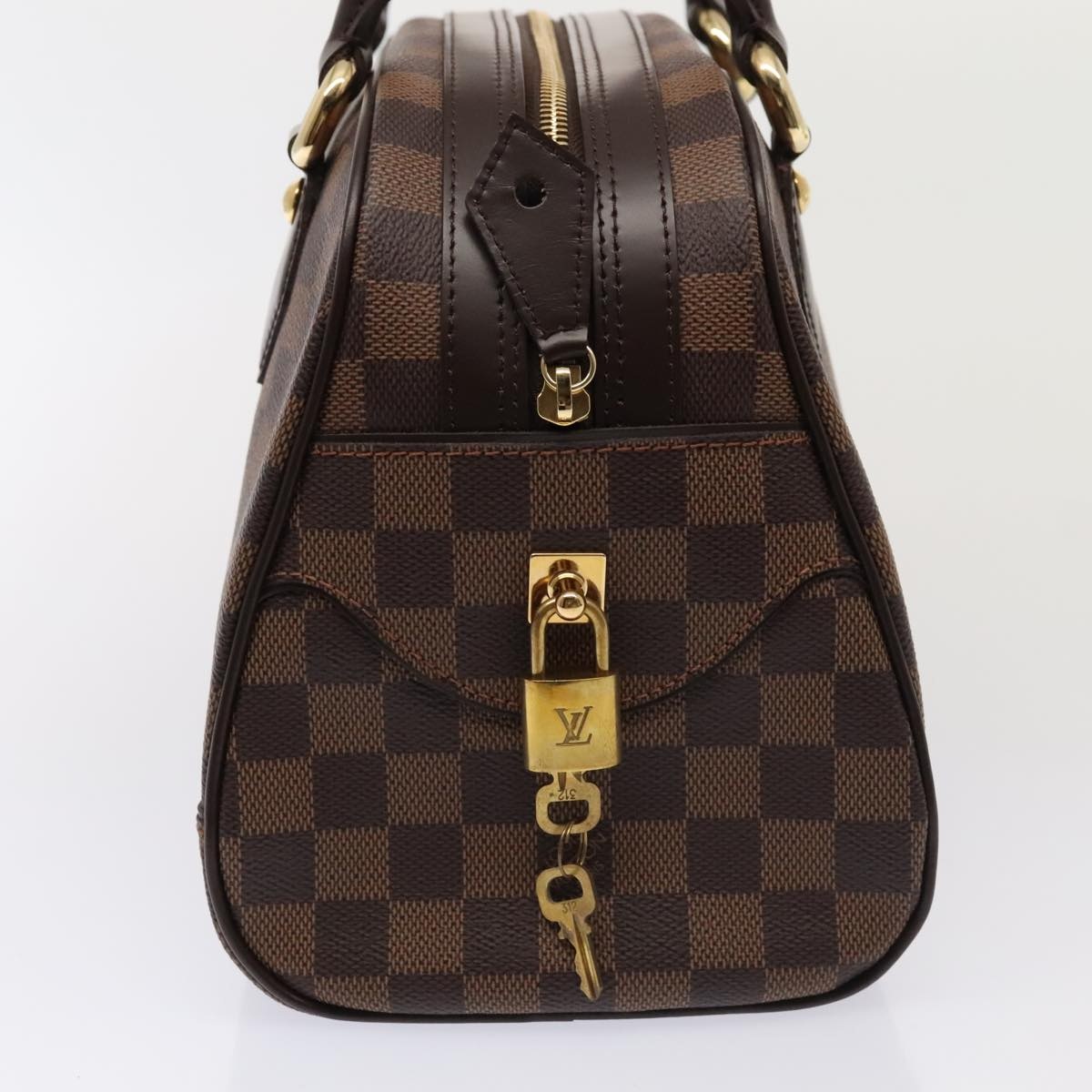 LOUIS VUITTON Damier Ebene Duomo Hand Bag N60008 - 4